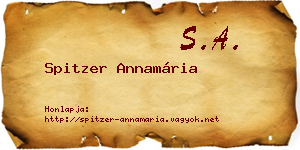 Spitzer Annamária névjegykártya